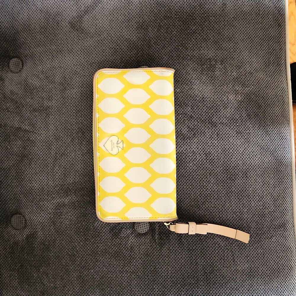 Kate Spade Lemons Wallet Purse PRE-OWNED  Stain On Outside And Wear Mark Inside